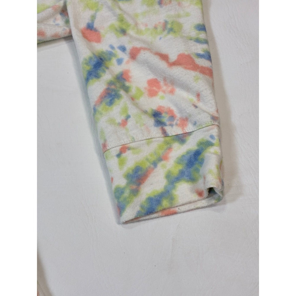 Evri Womens 1X Sweatshirt‎ Crewneck Tie Dye Pastel Green Blue Coral Pullover Top - Picture 4 of 8